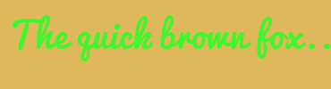 Image with Font Color 3DF82A and Background Color E0B85C